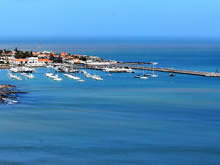 vista aérea del puerto de punta del este